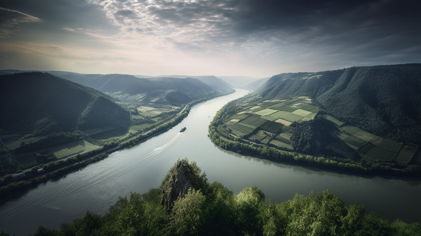 Bild vom Rhein in der Nähe von Oberwesel